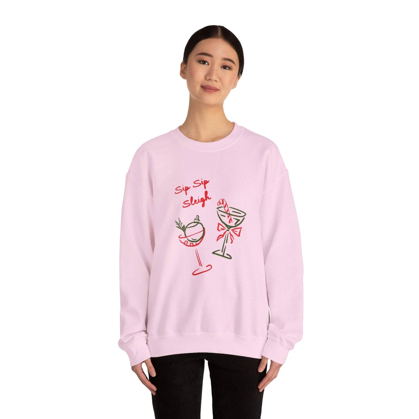CHRISTMAS COCKTAIL SWEATSHIRT- SIP SIP SLEIGH! - Crewneck
