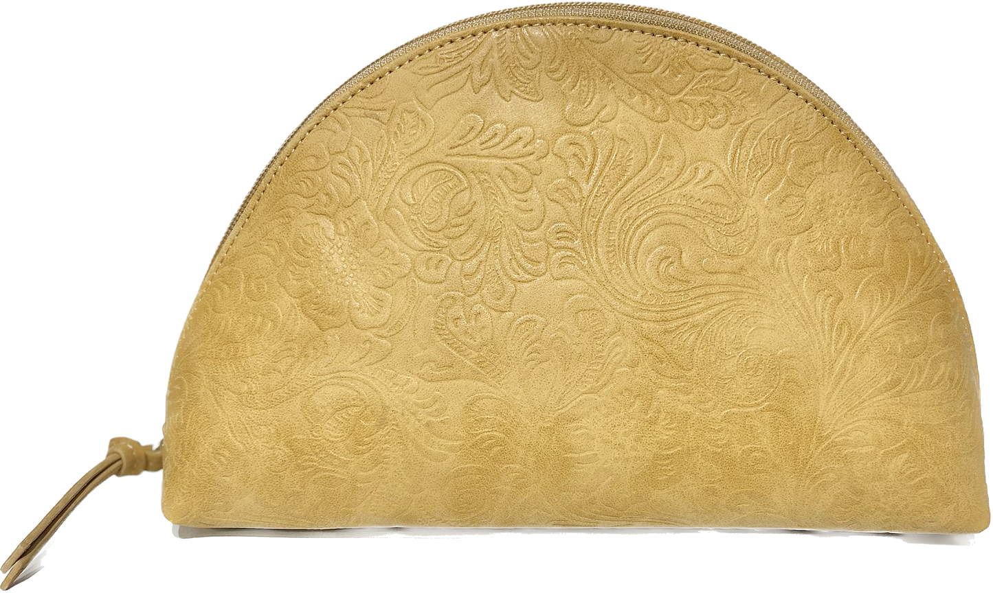 Tooled Vegan Leather Cosmetic Bag