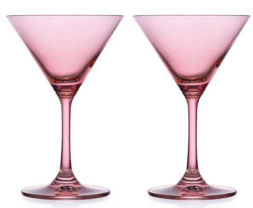 Veneto Martini Glasses - Pink