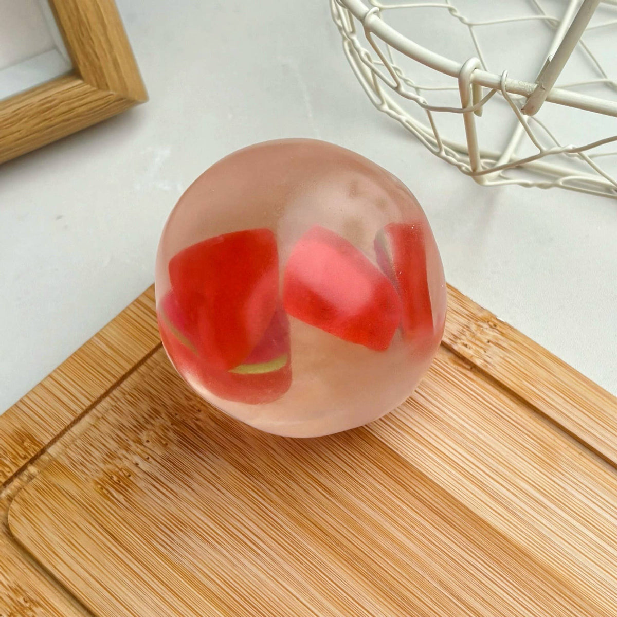 Fruit Coconut Oil Squishy Ball Stress Relief Fidget Toy