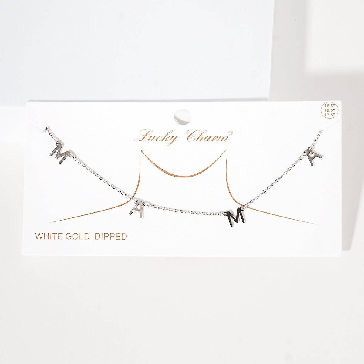 Mini spaced letter mama necklace