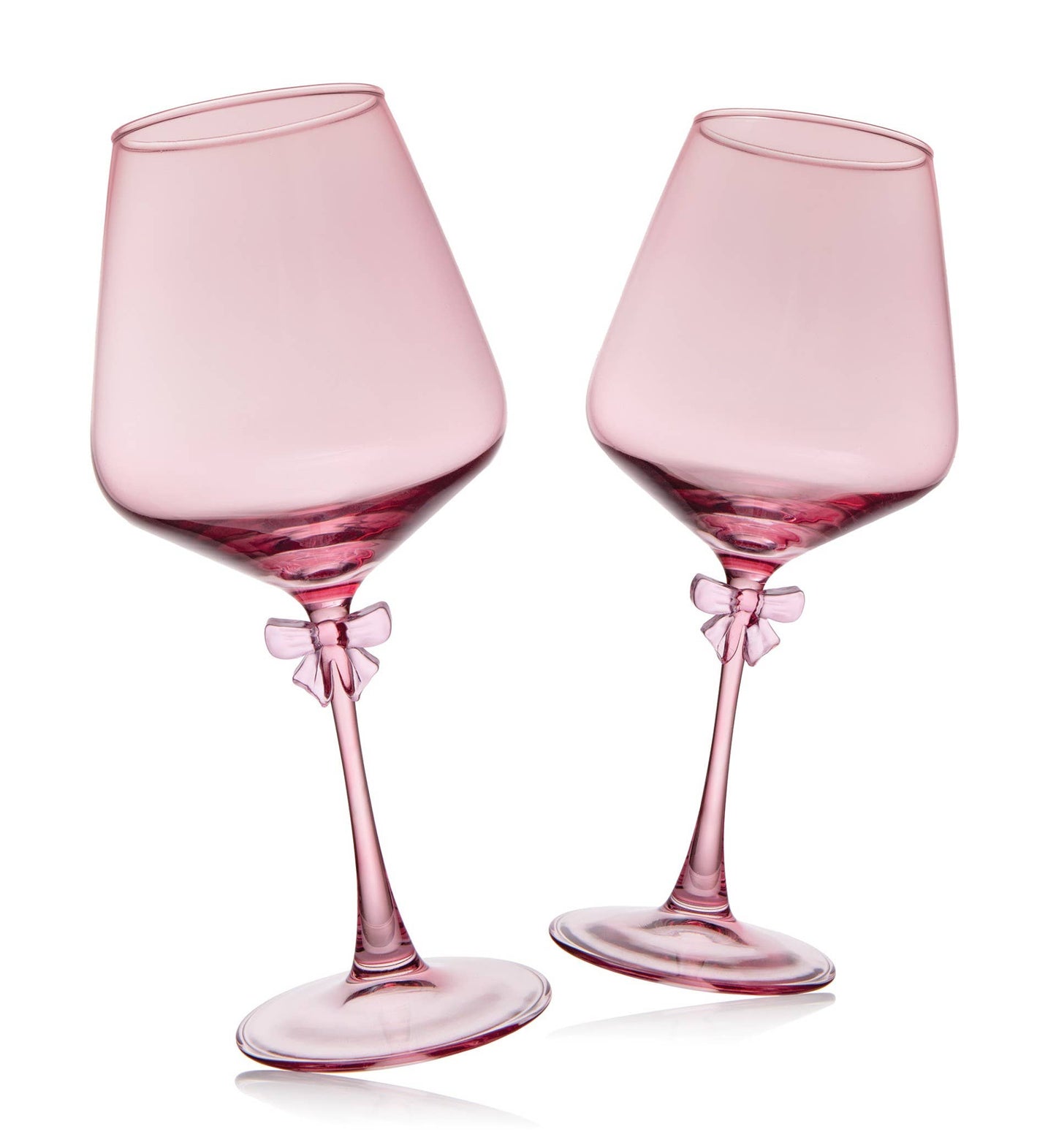 Runway Bow Balloon Wine Goblet Blush - Coquette