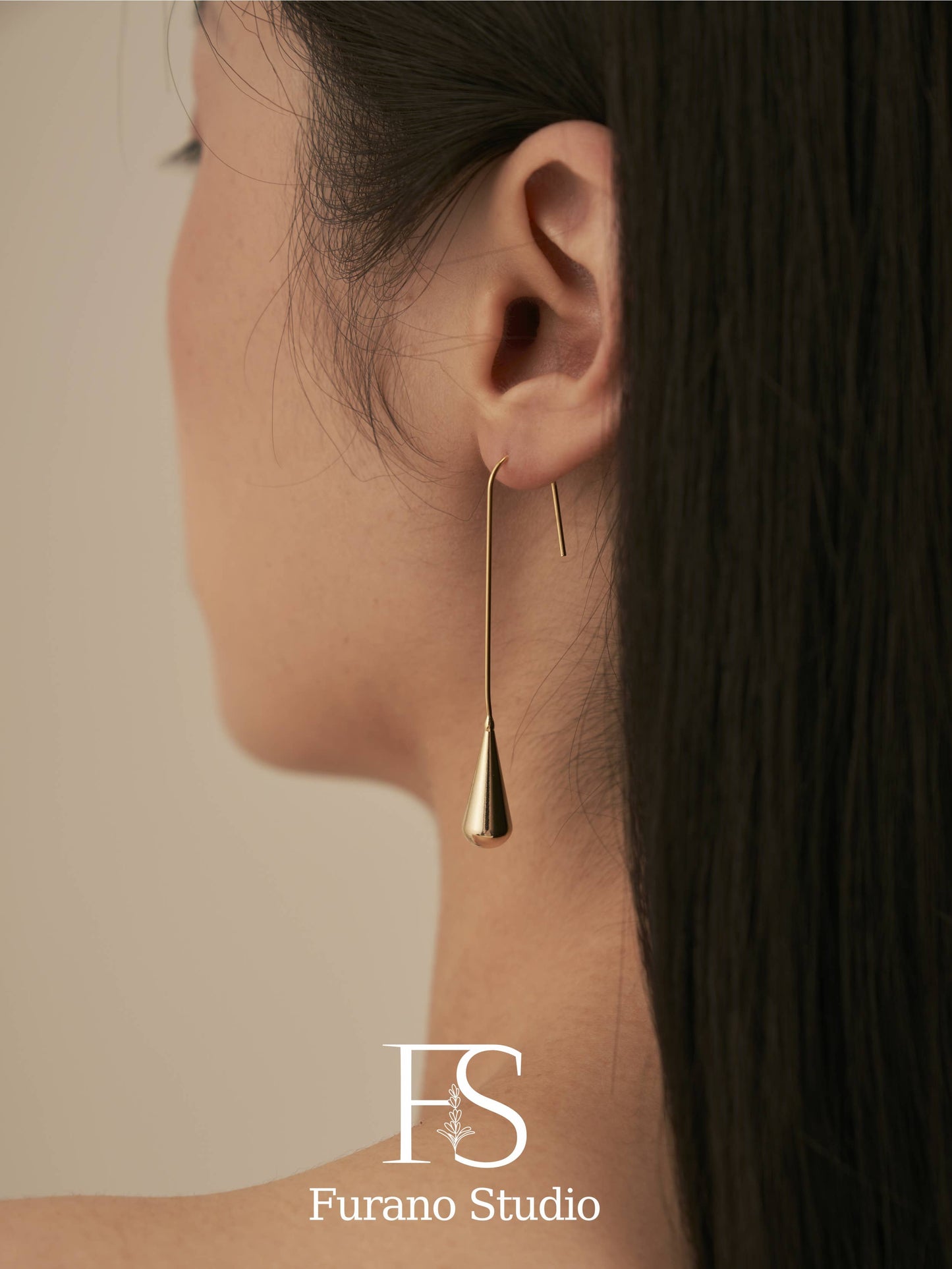 14K Gold Plated Dainty Water drop earrings