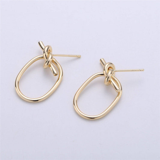 15x30mm 1 Pair of 14K Gold Filled Twist Hoop Tiny Hoop Earring