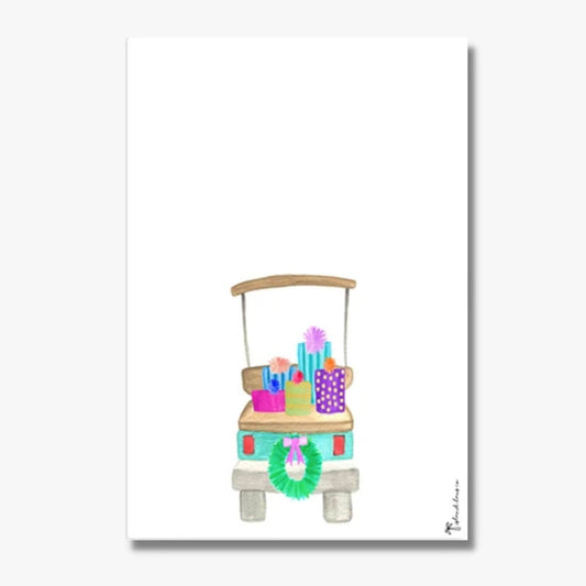 Holiday Golf Cart Tea Towel