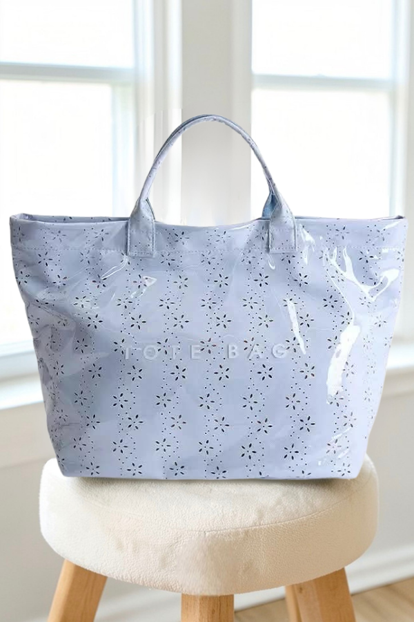 Blue Eyelet TOTE BAG