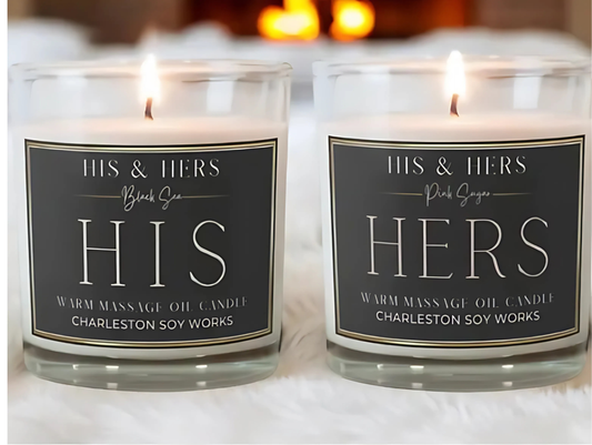 His and Hers Warm Massage Candles