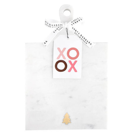 Marble Serving Board with Handle - Tree