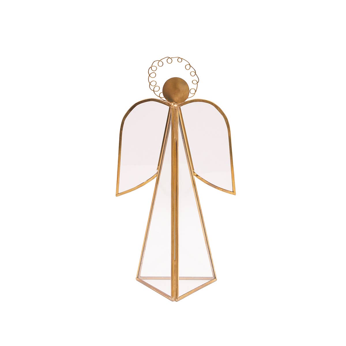 Christmas Glass Angel 10" Decorative Figurine