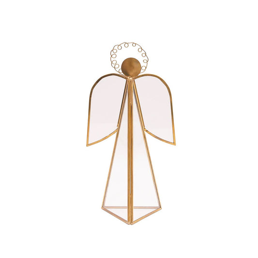 Christmas Glass Angel 10" Decorative Figurine
