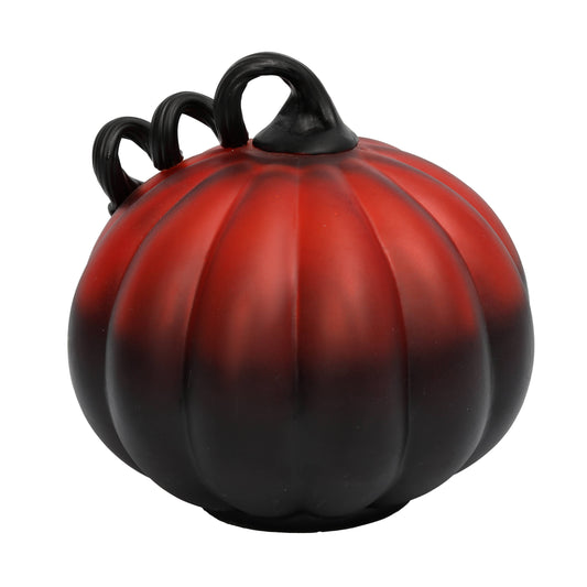 Ombre Burnt Orange Glass Pumpkin 7x6.8