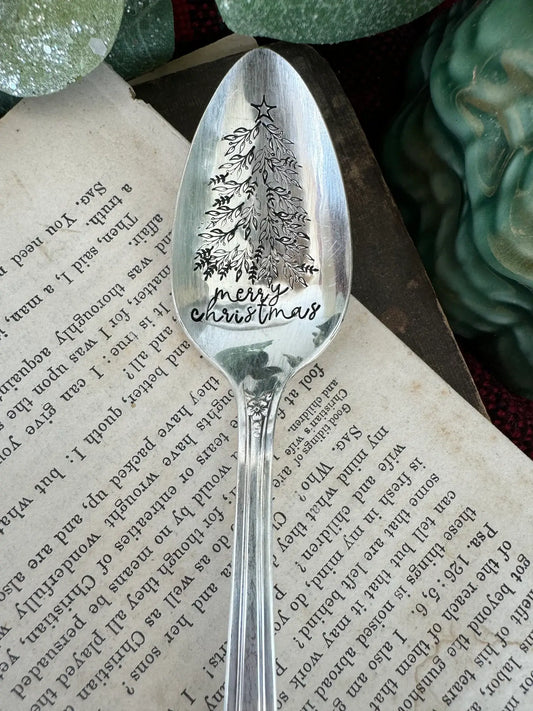 Merry Christmas Vintage Stamped Spoon