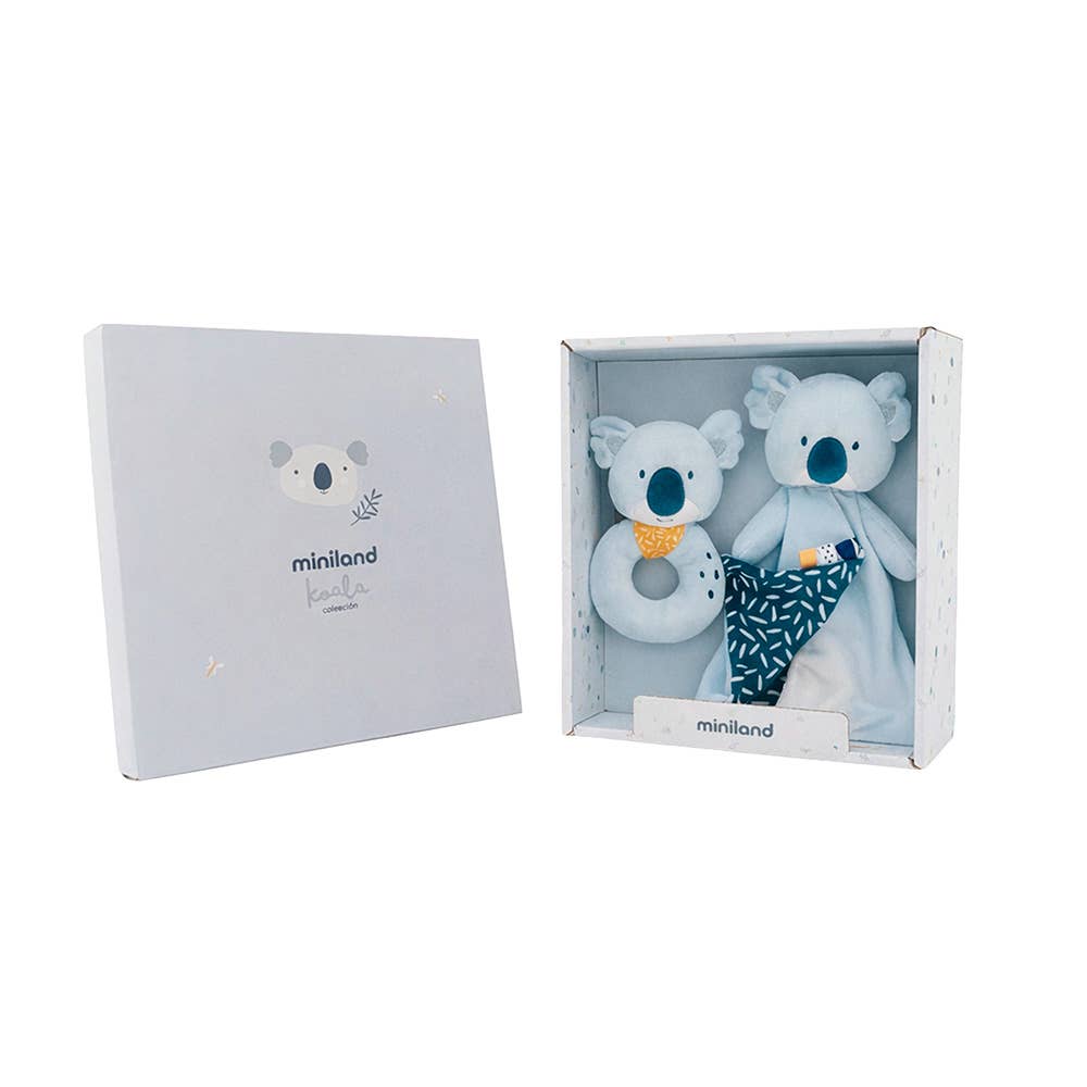 Koala Collection: 2pc Baby Gift Set - Rattle & Lovey