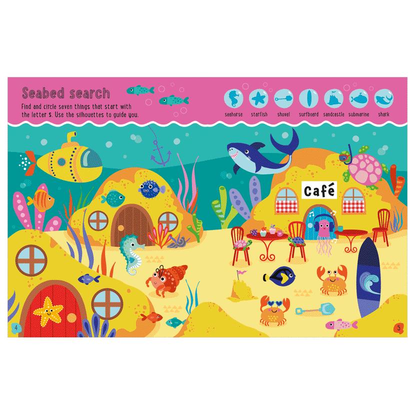 Sticker Activity Book Googly-Eye Stickers Shark Lagoon