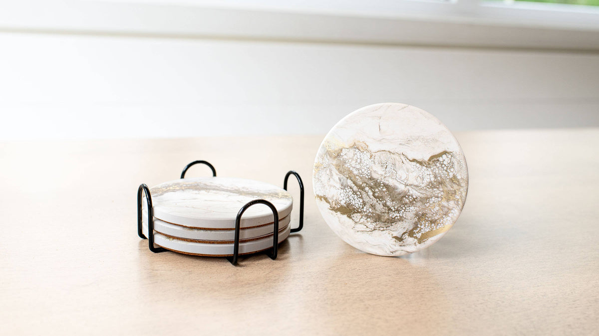 Ceramic Resin Coasters (set of 4)