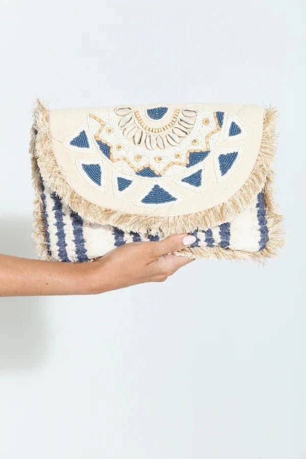 Shells & Beads-Work Fringe over Clutch