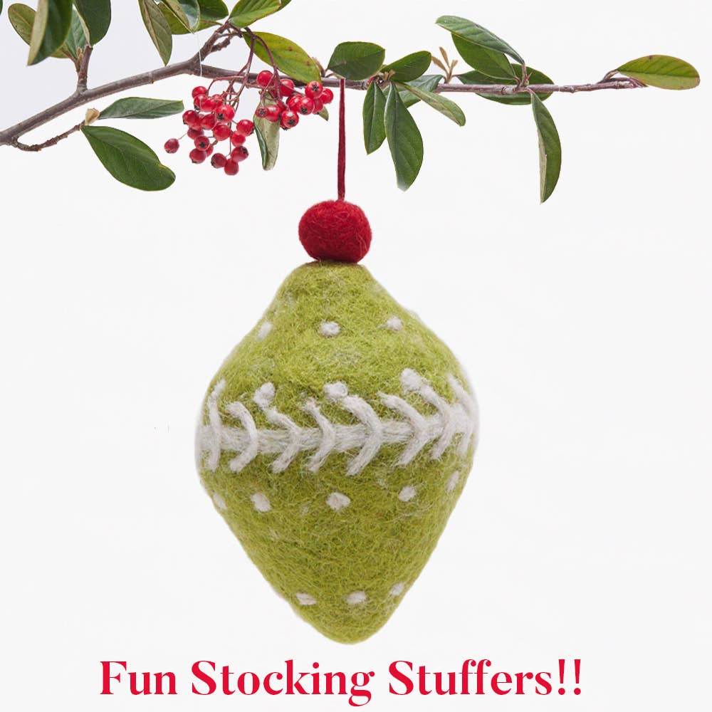 BAUBLE GREEN Felt Ornament