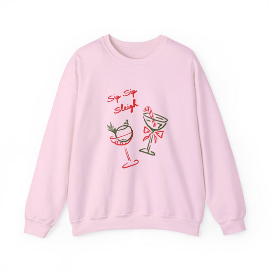 CHRISTMAS COCKTAIL SWEATSHIRT- SIP SIP SLEIGH! - Crewneck