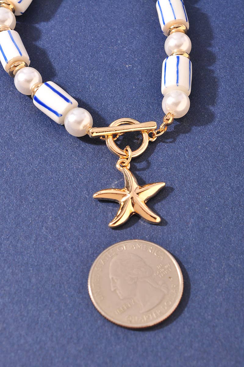 CERAMICS STARFISH TOGGLE BRACELET