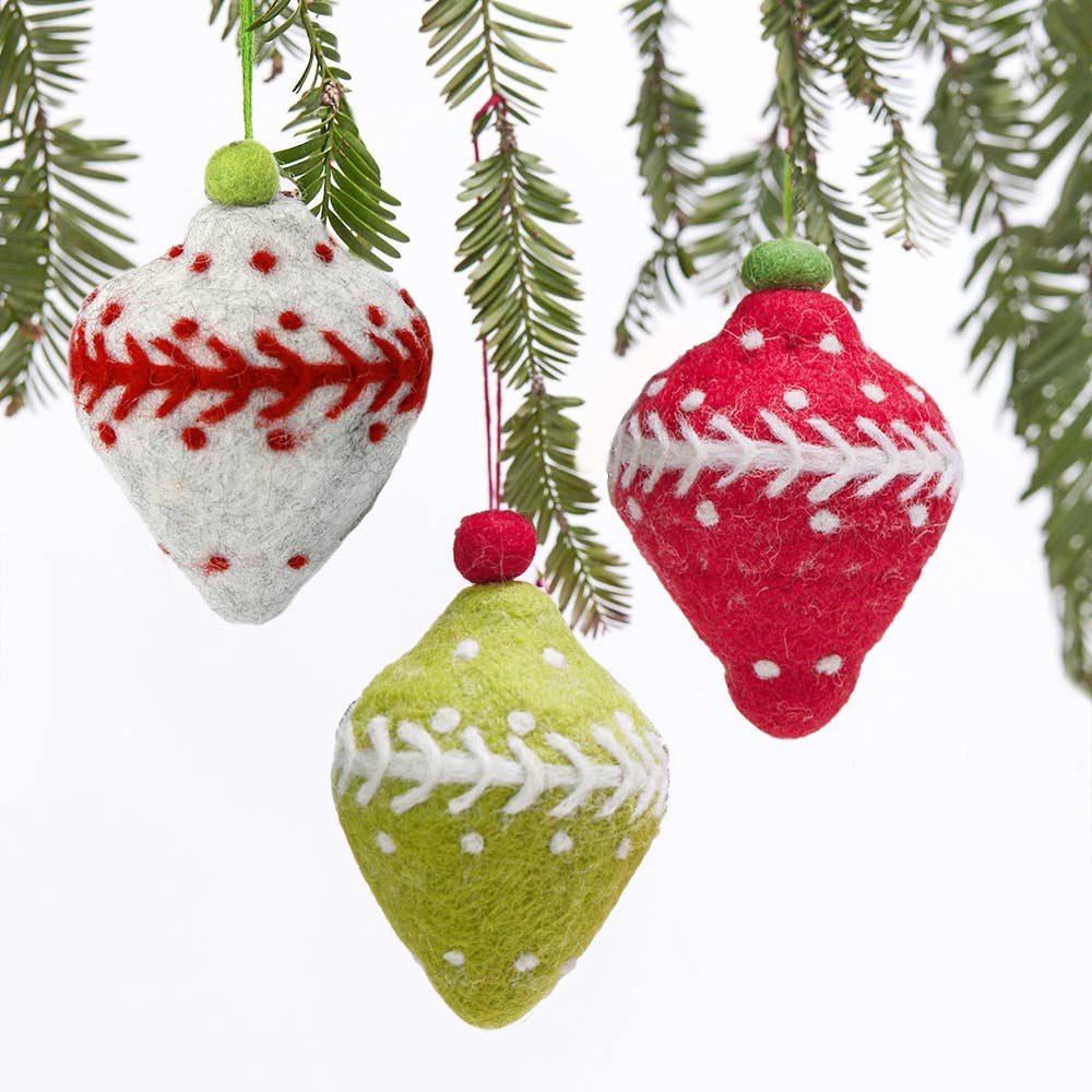 BAUBLE GREY Felt Ornament