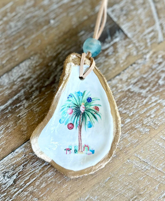 Coastal Christmas Palm Ornament
