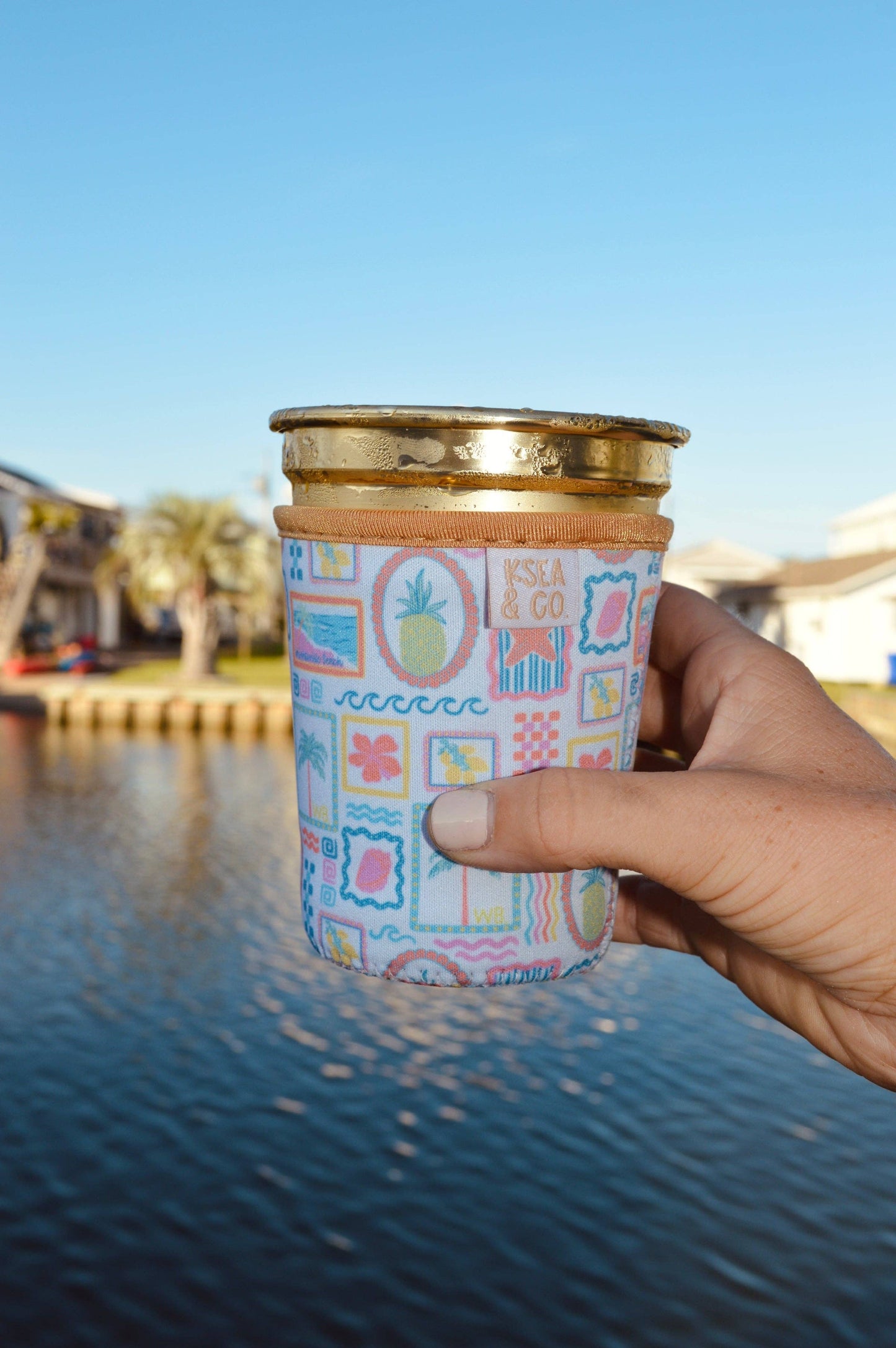 Beach Iced Coffee Drink Sleeve