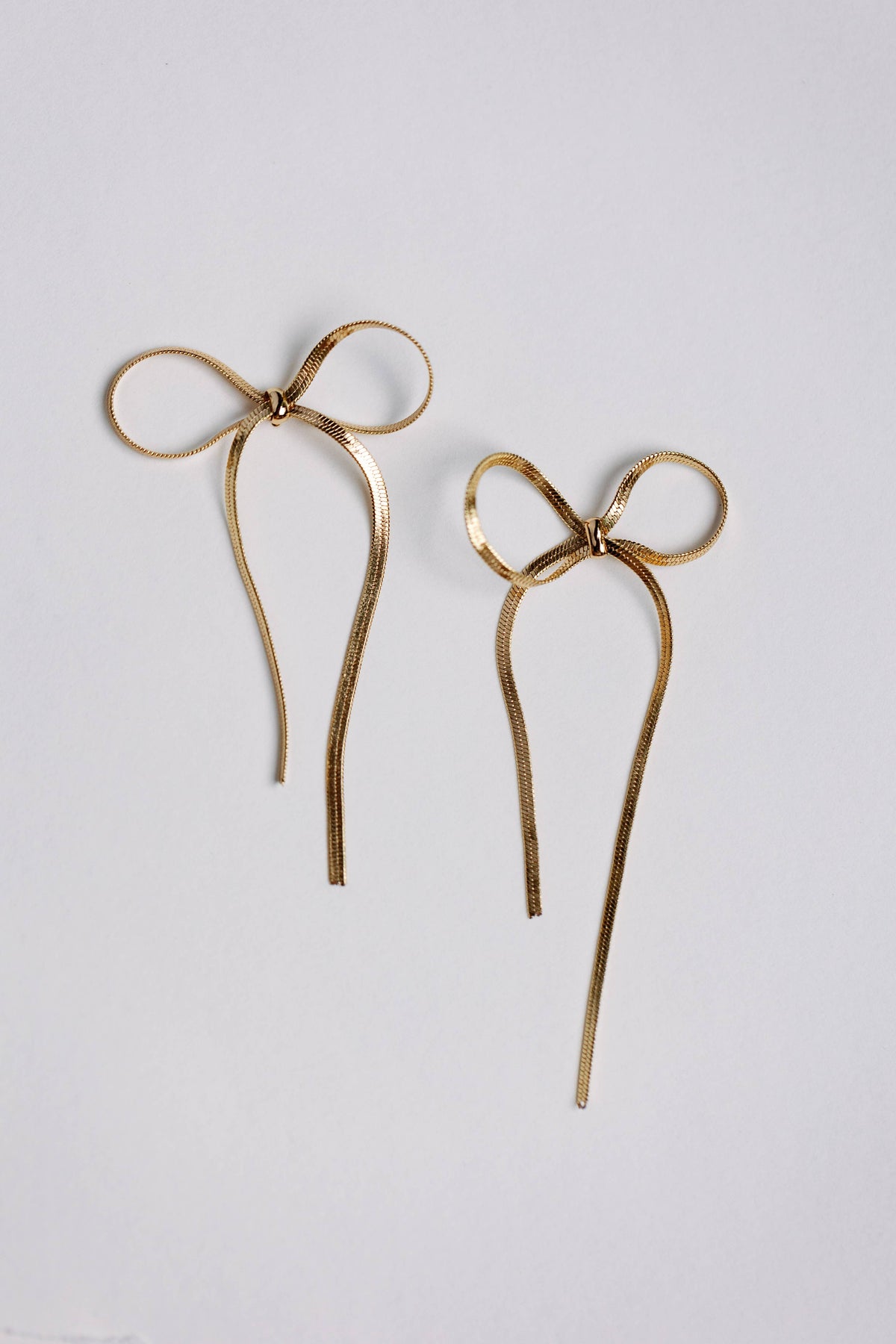 Maxi Gold Duster Bow Statement Earrings