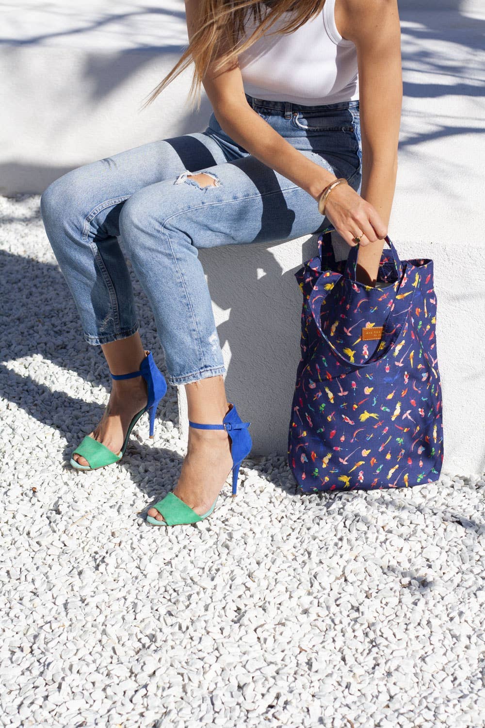 Neon Birds Tote Bag  - Recycled Polyester