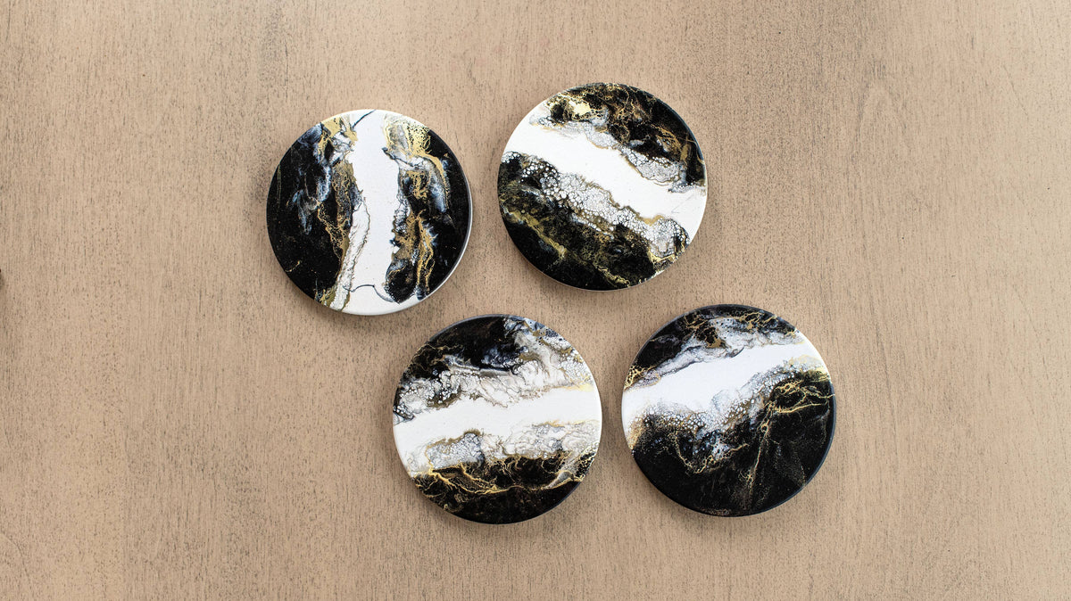 Ceramic Resin Coasters (set of 4)