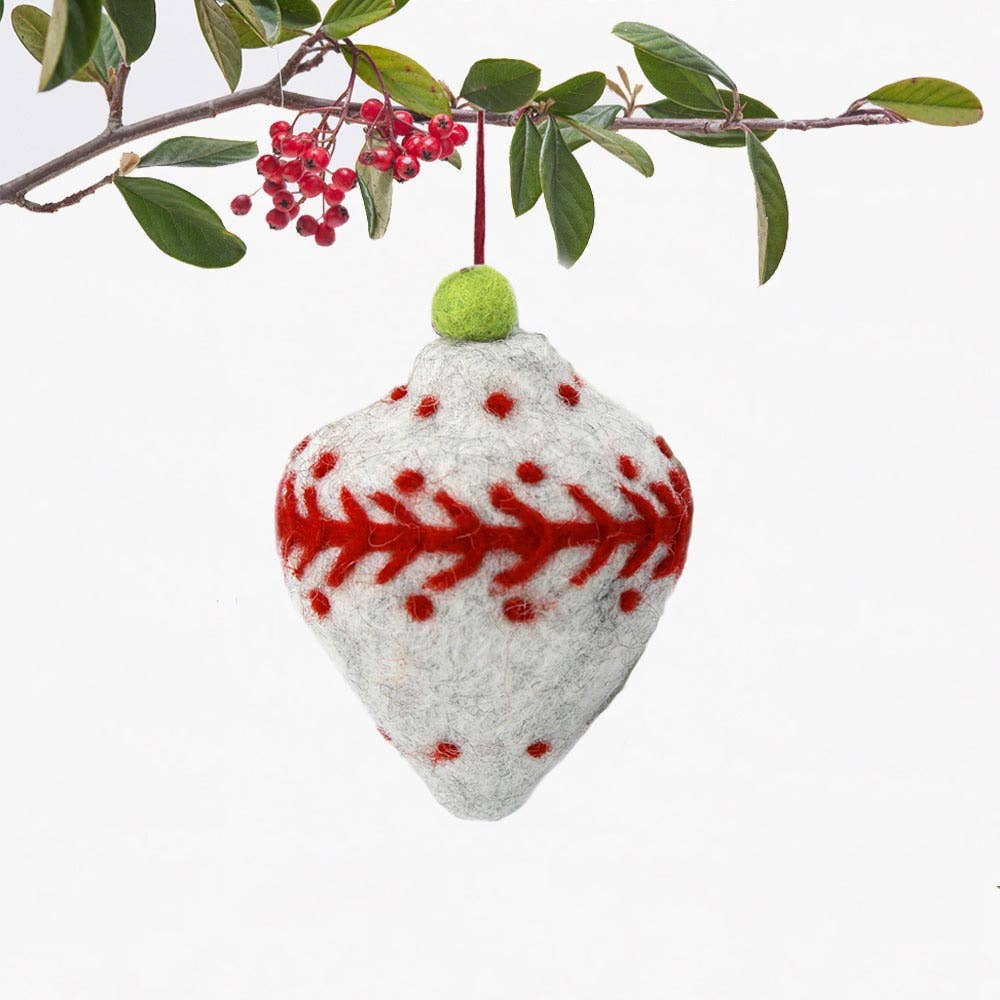 BAUBLE GREY Felt Ornament