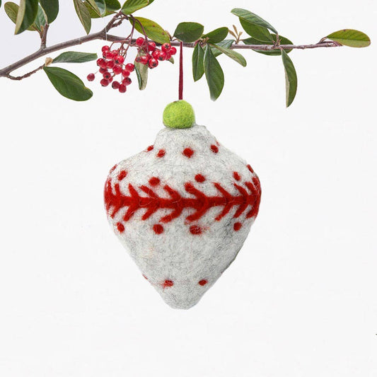 BAUBLE GREY Felt Ornament