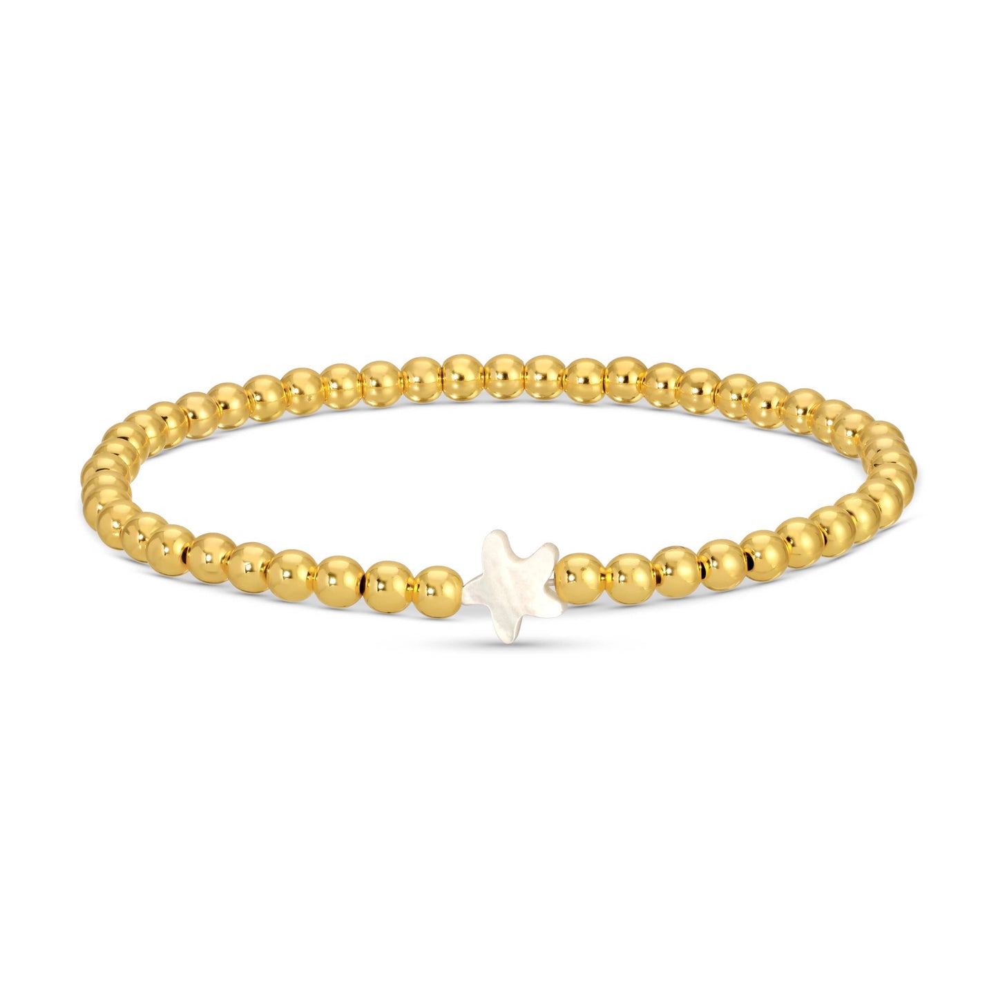 Starfish Stretch Gold Beaded Bracelets