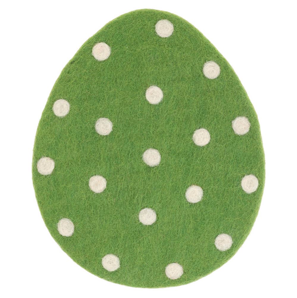 Green Dotted Egg Trivet
