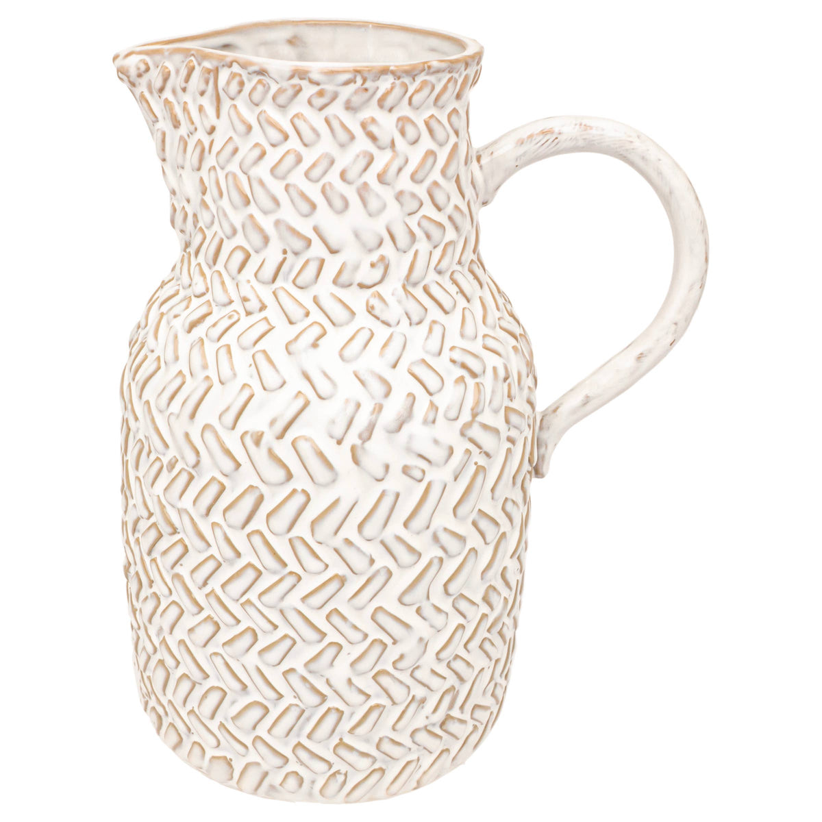 Wellcome Pitcher Textured Stoneware Stoneware Pitcher 9.5 Cups – The Southern Welcome