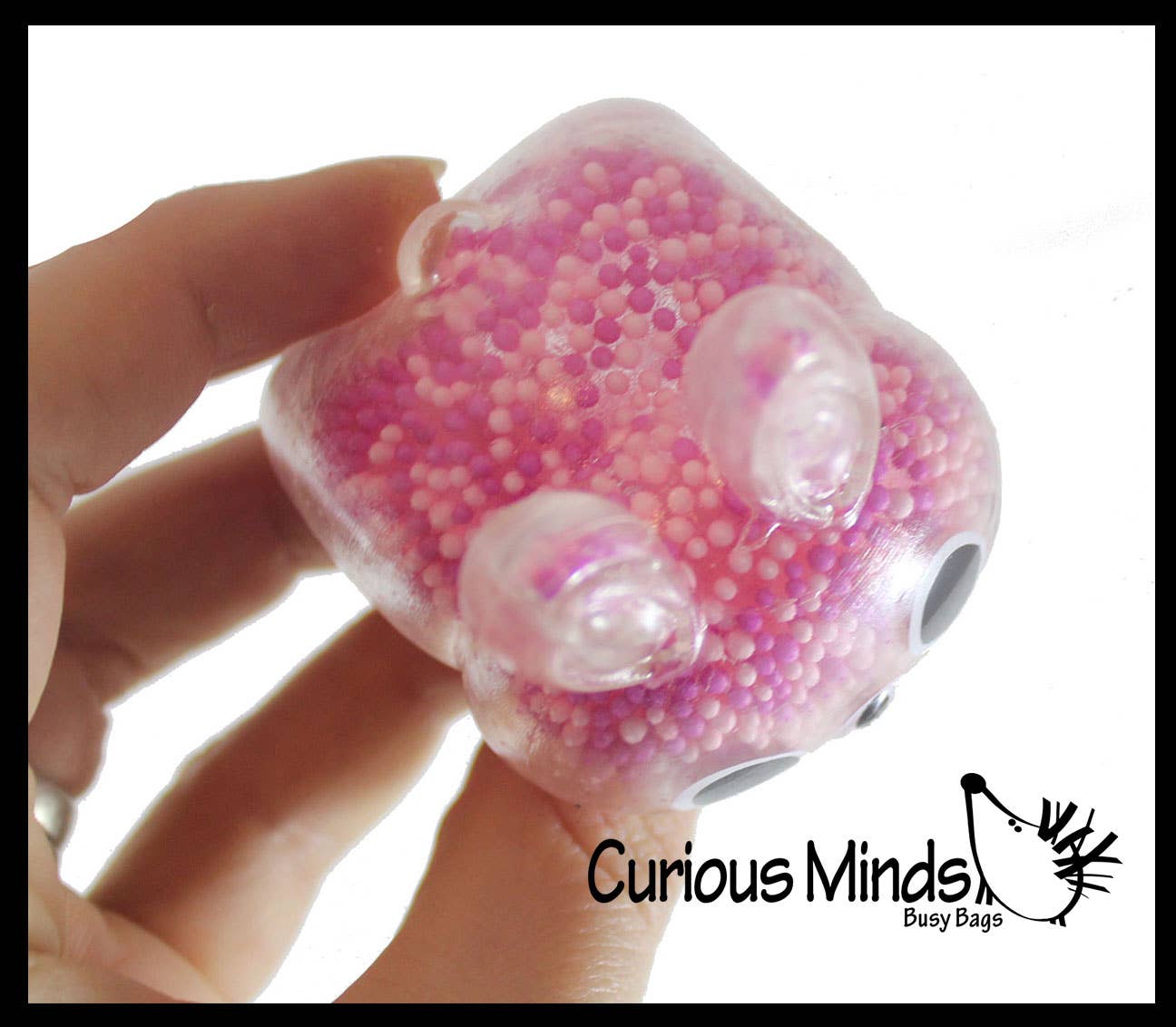 1 Bunny Fidget Balls - Air and Styrofoam Bead Filled Squeeze