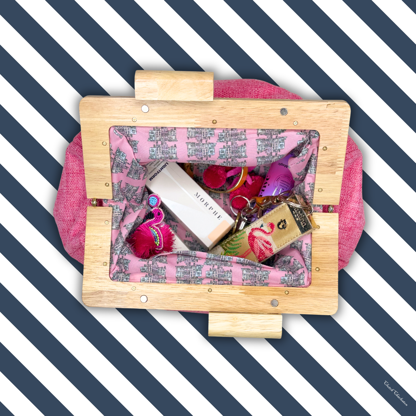 East Bay Clutch- Pink