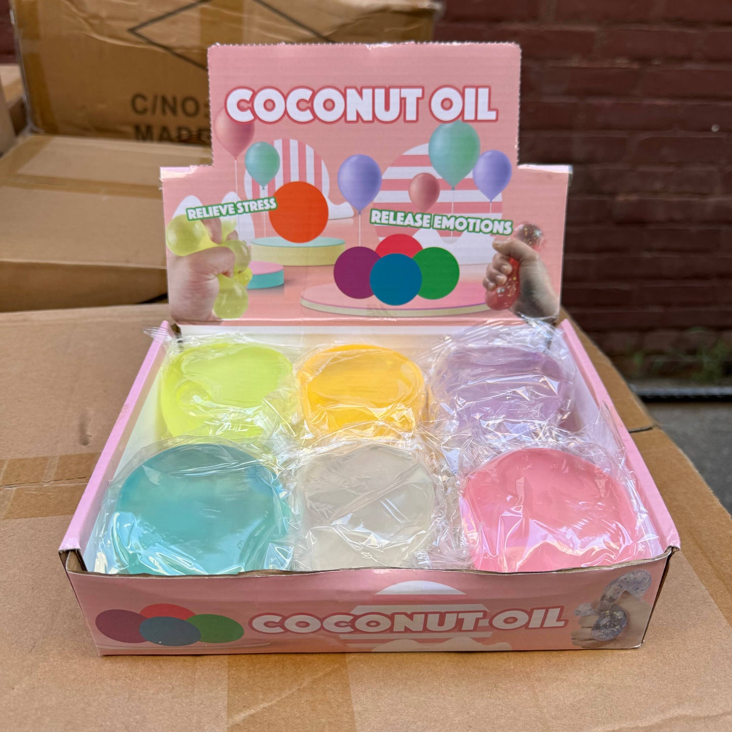 Coconut Oil Vaseline Colorful Round Ball Toy