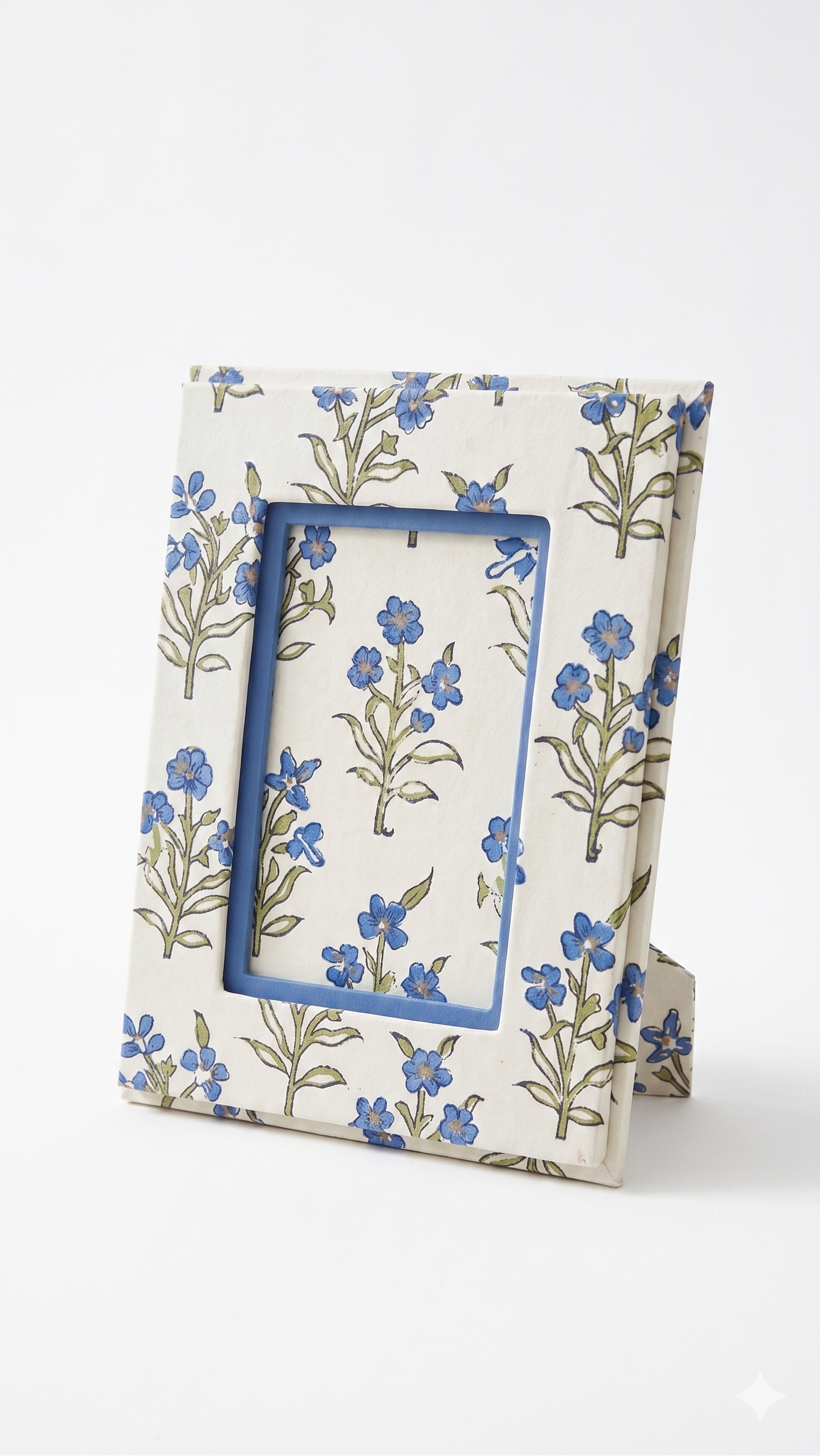 Large Handprint Photo Frame - Sanganer (with gold accents)