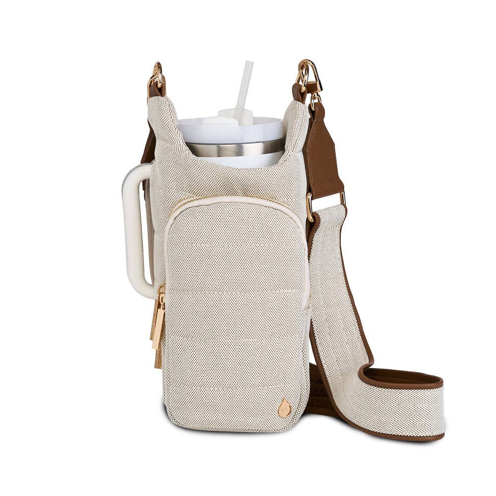 HydroBag® HANDLE Dark Oatmeal Canvas with Canvas Vegan Leather