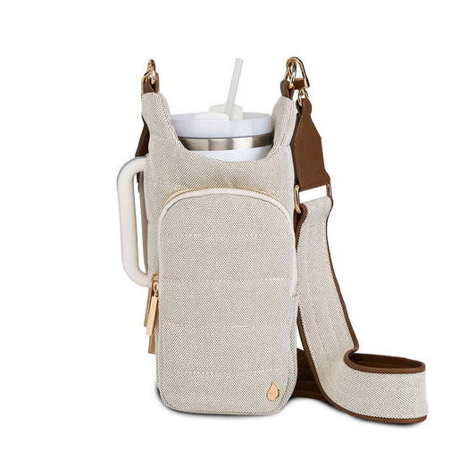 HydroBag® HANDLE Dark Oatmeal Canvas with Canvas Vegan Leather