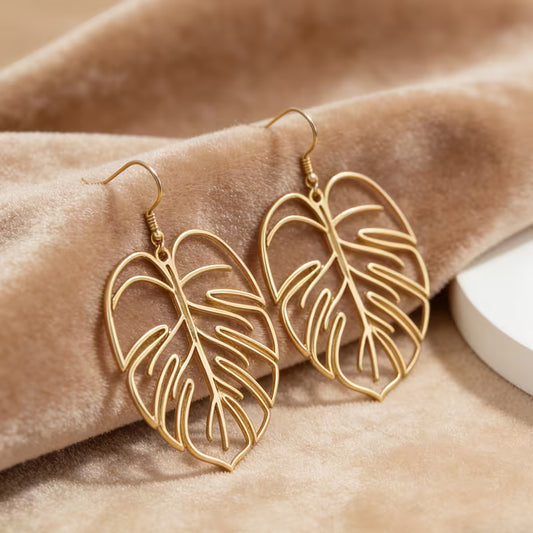 Hollow Leaf Earrings