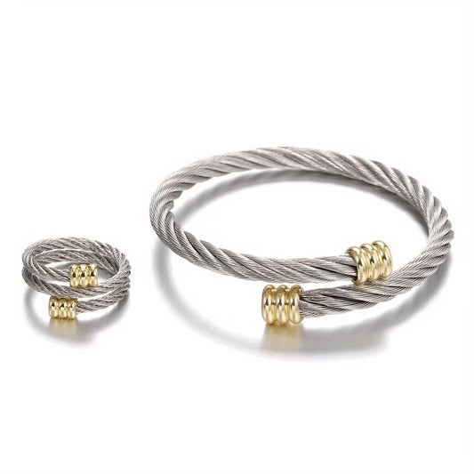 Twisted Ring and Bracelet