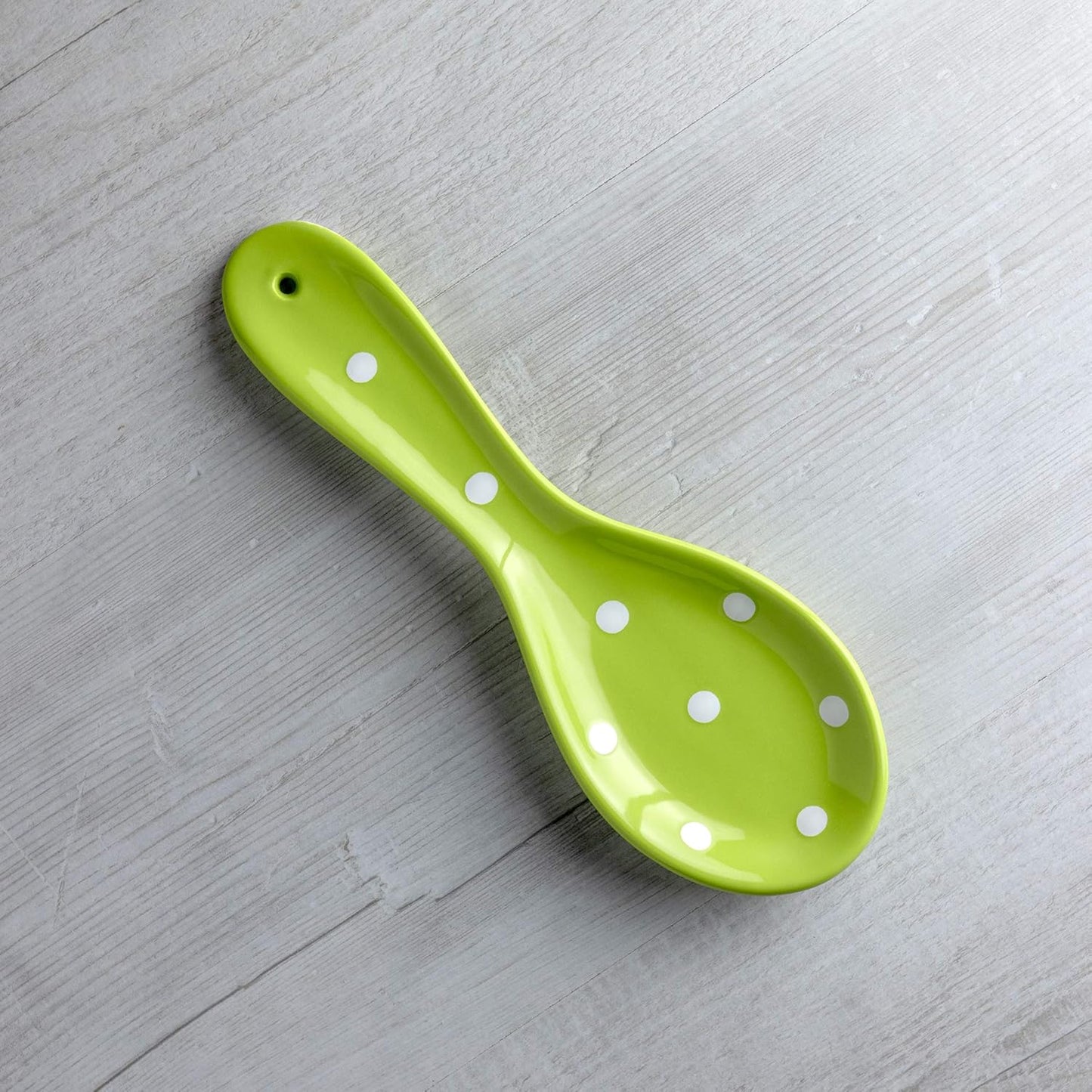 Light Green Polka Dot Spoon Rest