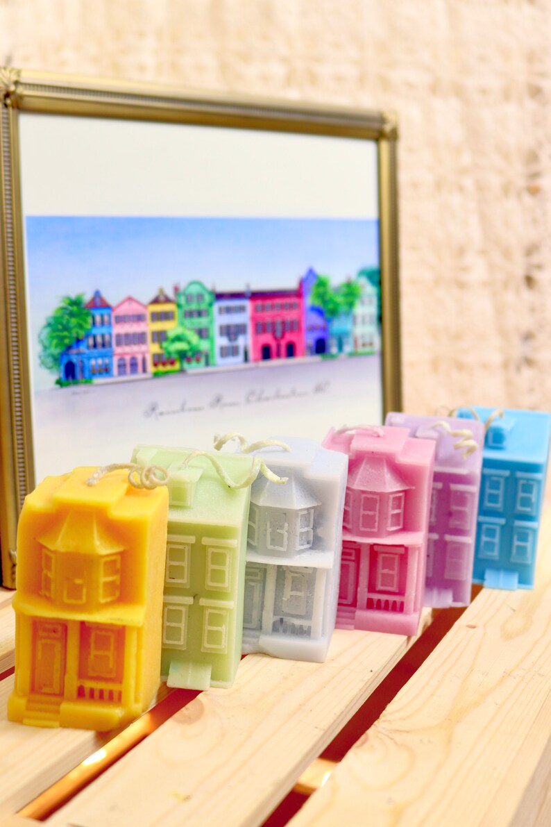 Rainbow Row Candles