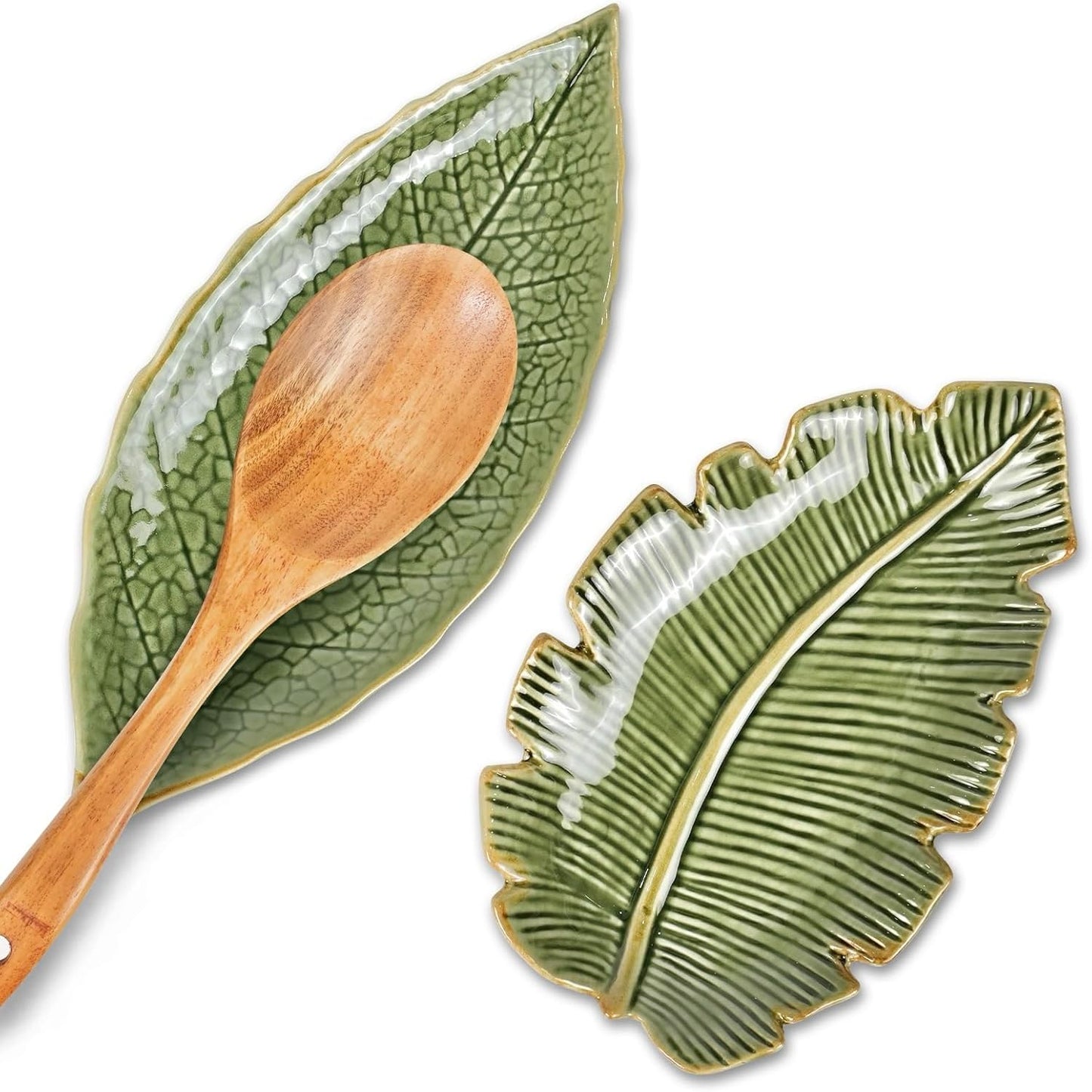 Green Leaf Spoon Rest