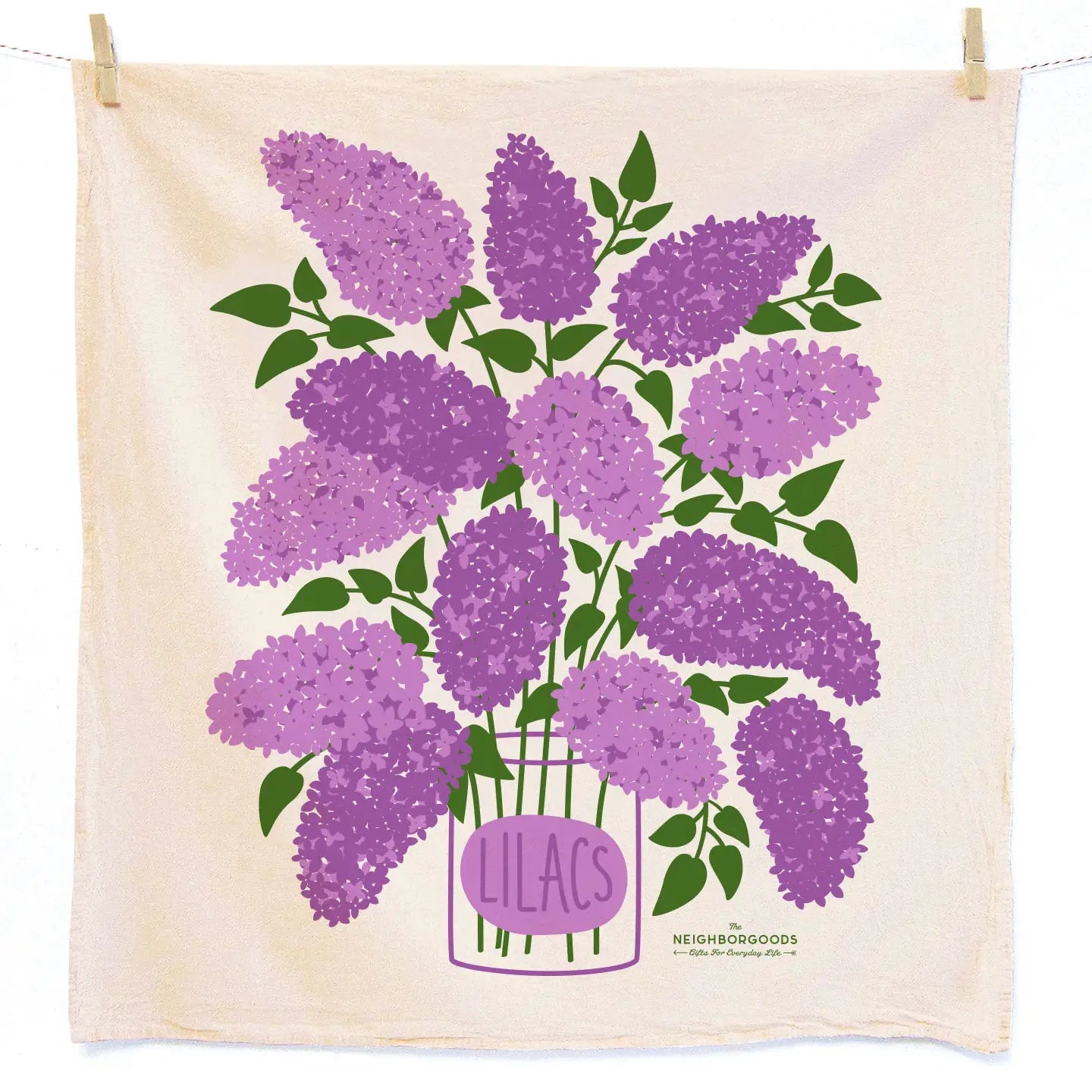 I Lilac Purple Tea Towel Set