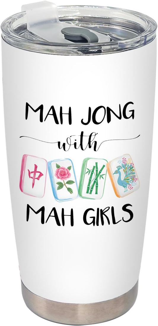 Mahjong with Mah Girls Stainless Steel Cup