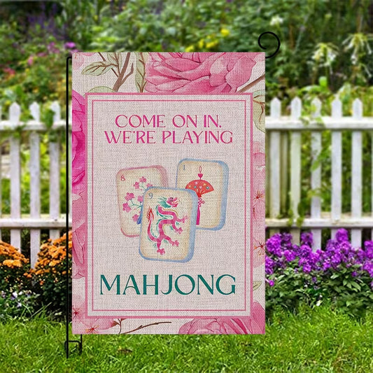 Mahjong Garden Flag