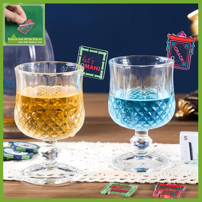 Set of 8 Acylic Mahjong Drink Markers