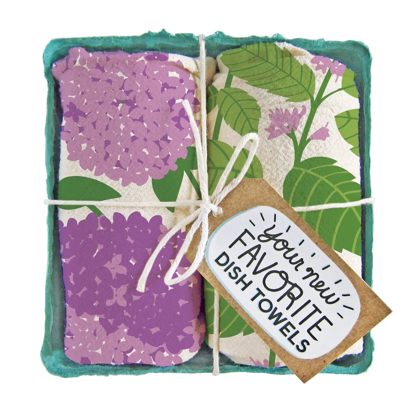 I Lilac Purple Tea Towel Set